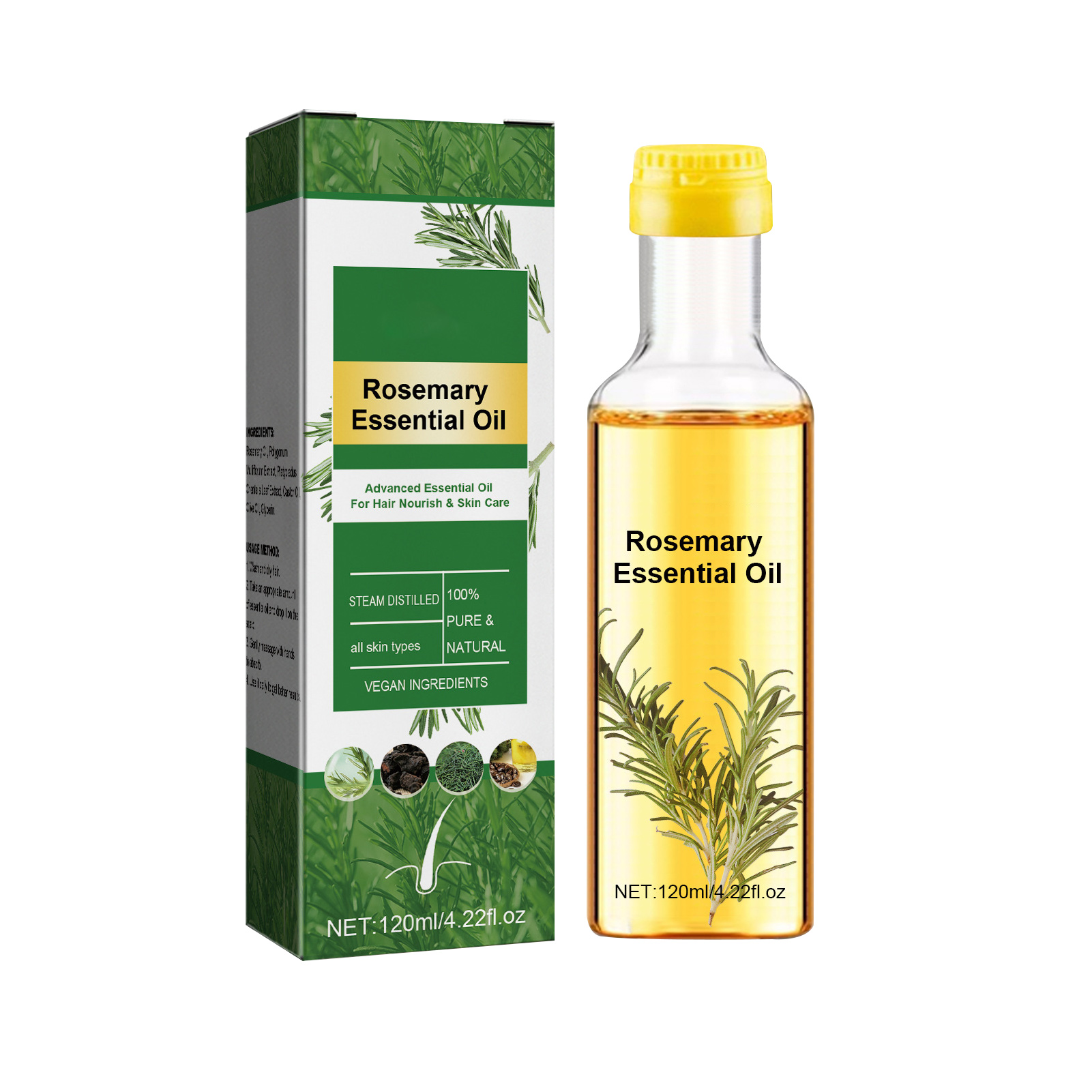 Hair Care Natural Ingredients - Biberiye Esansiyel Yağı Biberiye Saç Bakımı