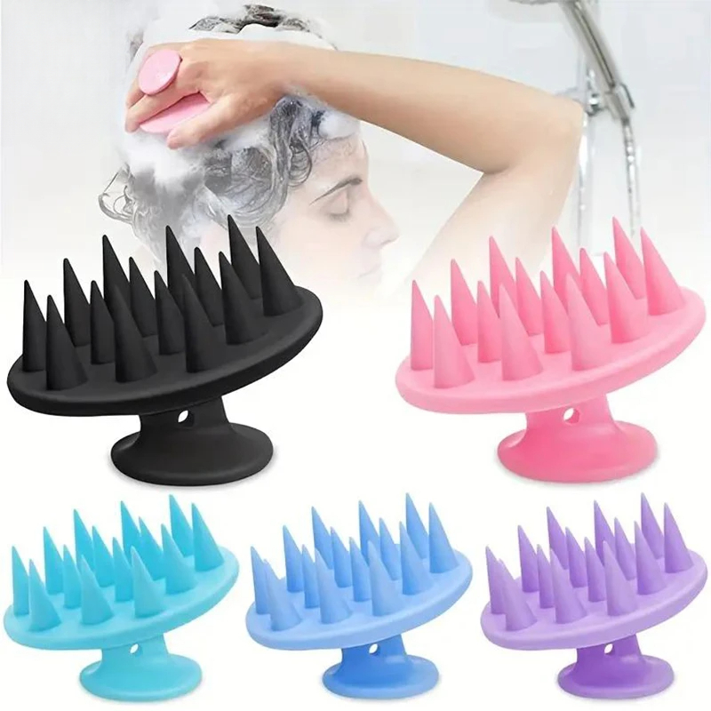 Hair Care Products - 1 adet Taşınabilir Silikon Baş Masaj